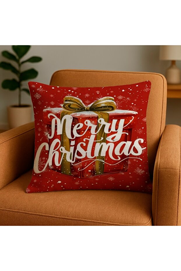 Digital Printed New Year Patterned Decorative Throw Pillow Cover