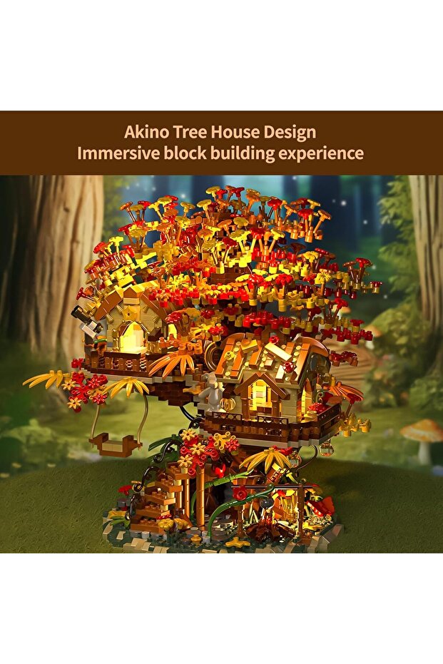 Treehouse Building Blocks Set with LED Lights (2725 PCS Micro Bricks) - 5