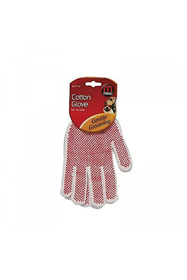 COTTON GROOMING GLOVE FOR ALL COATS (2 PCS)