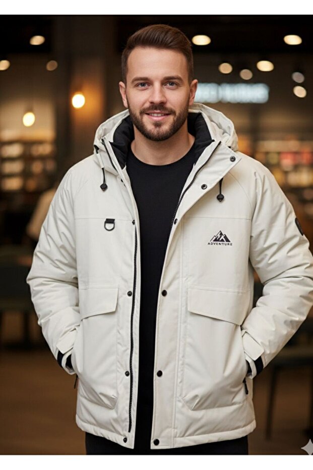 erkek kapişonlu mont 3363 - 2