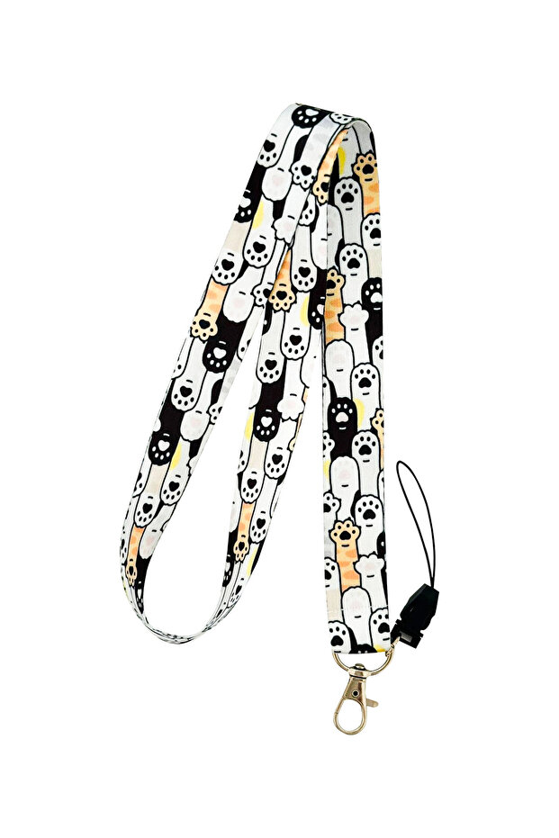 Cute Paw Pattern Neck Lanyard Strap Id Badge Holder