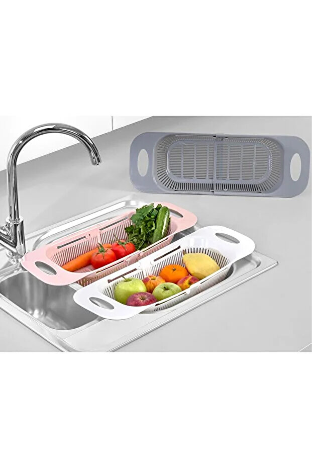 مصفاة عملية قابلة للتعديل من نيرا - مصفاة مطبخ بلاستيكية قابلة للتمديد والتقليص - 2