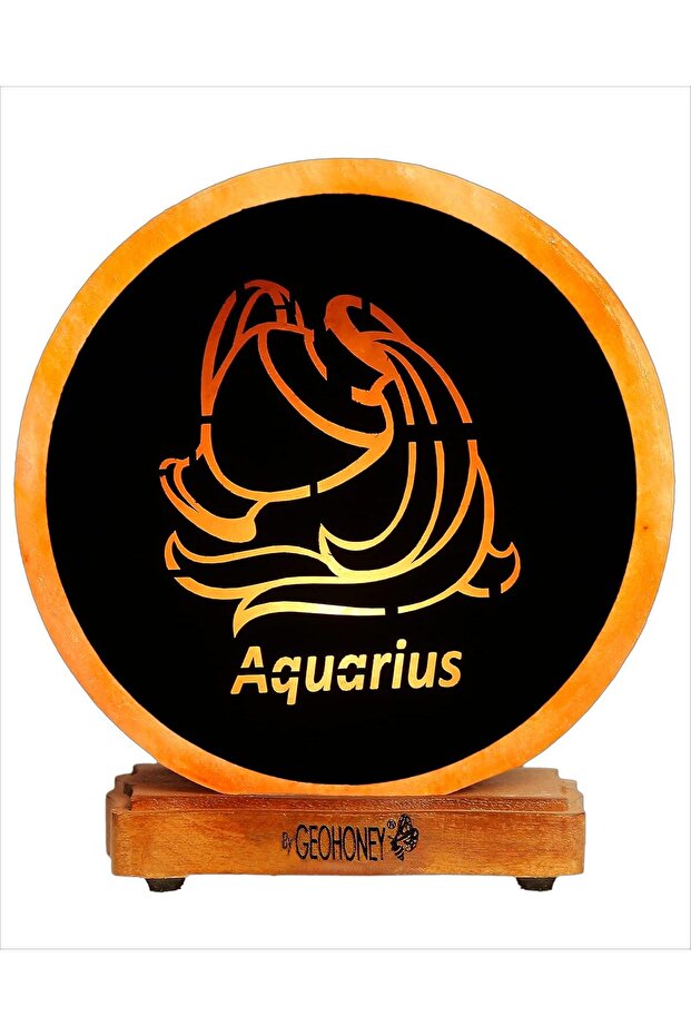 Himalayan Salt Lamp - Zodiac Sign Aquarius GH-CSL-042 L