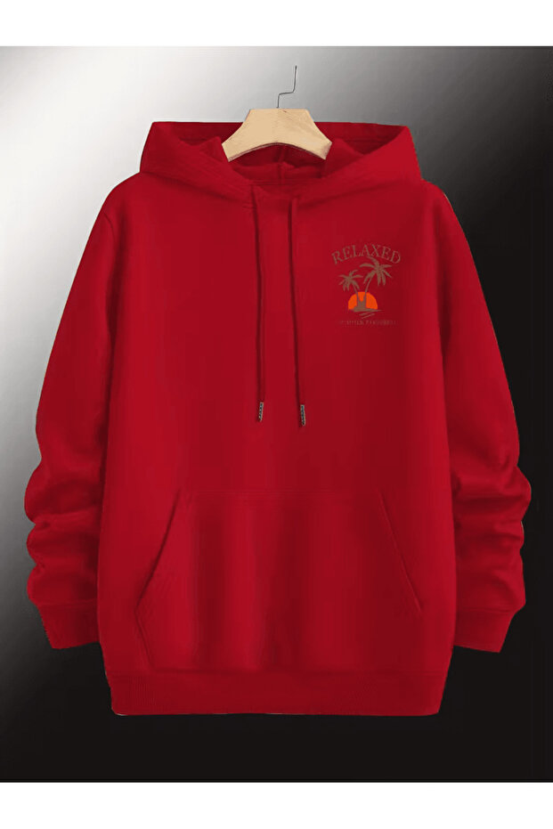 Summer Palm Printed Oversized Men's Hoodie
