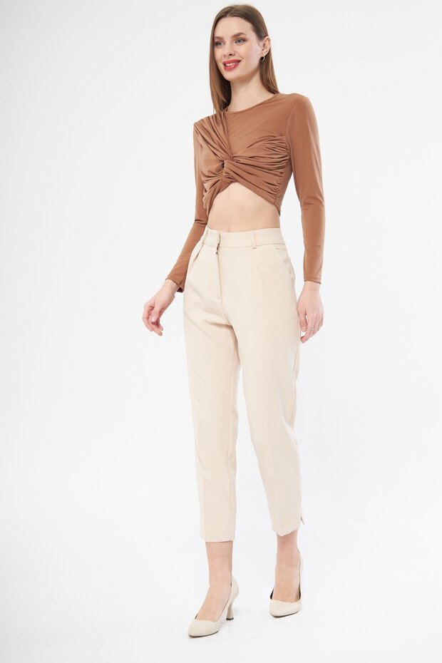 بنطلون ذكي بيج - - 3