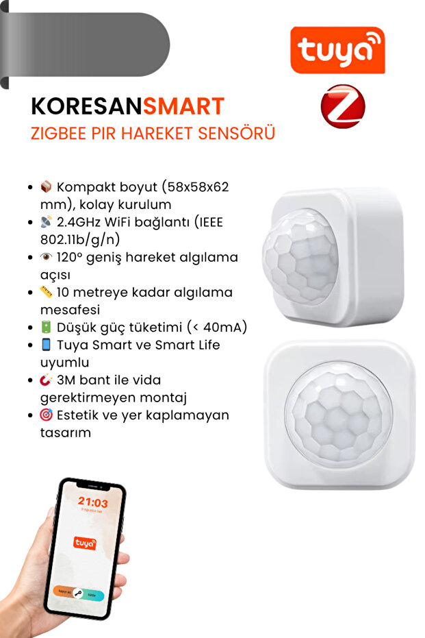 Tuya Zigbee Pır Hareket Sensörü - 1