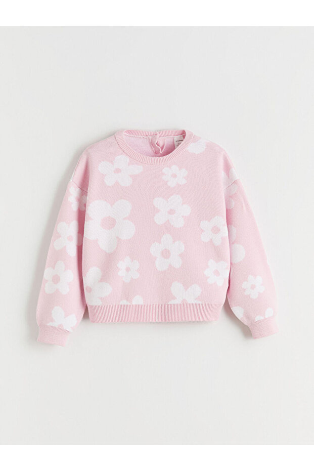 Esvab • Modern & Distinctive Floral Embroidered Girls' Knit Sweater