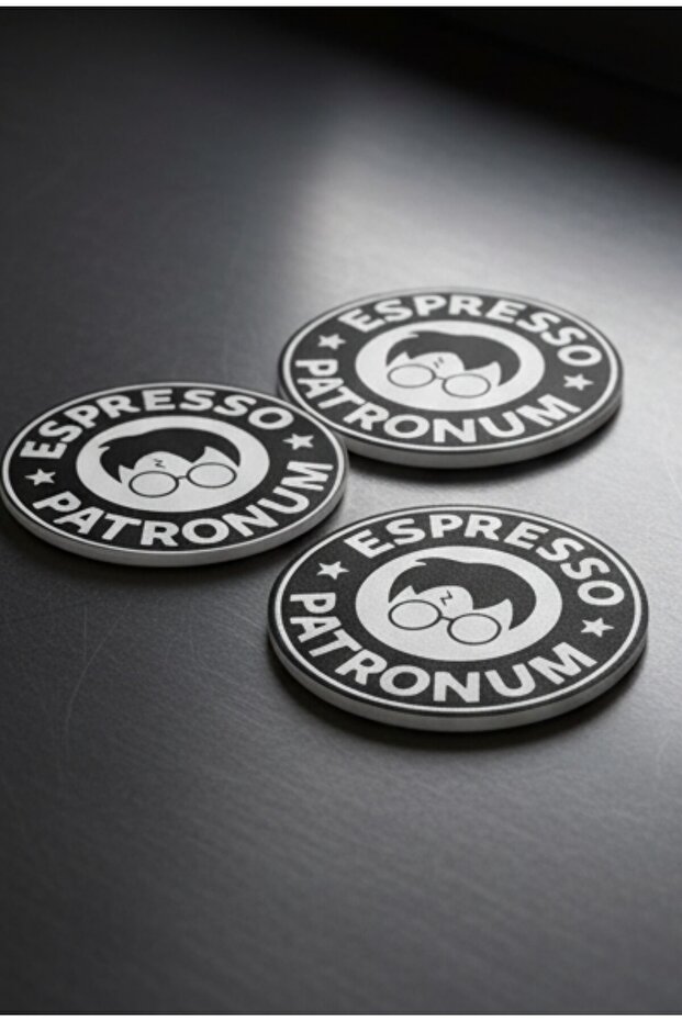 Espresso Patronum Harry Potter Themed Coaster Set (2 Pieces) – 3D Printing, Gift for Coffee Lovers