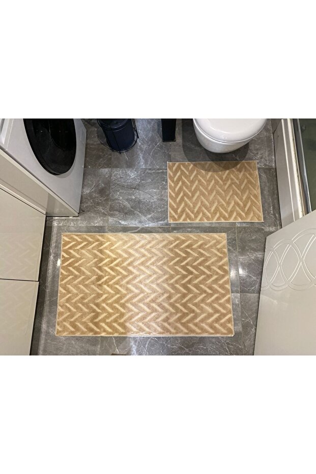 Toilet Set - Bath Mat (Non-Slip Base) 2-Piece