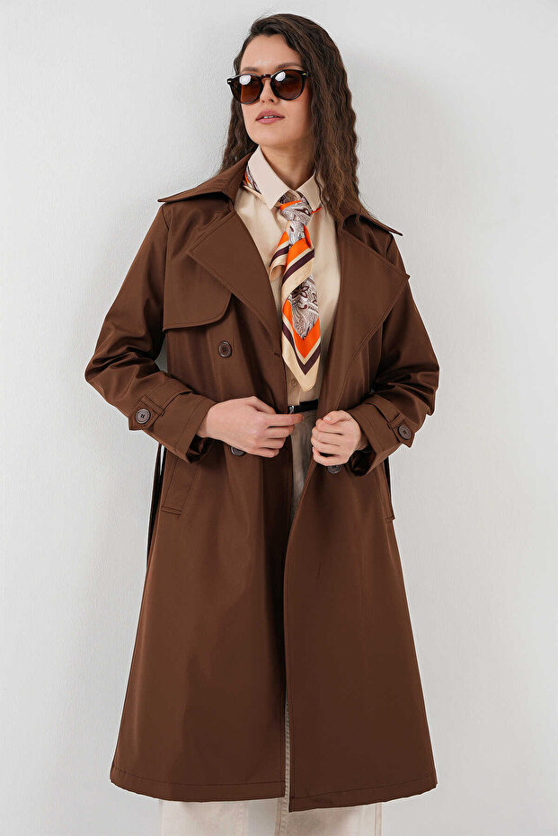 Double-Breasted Neck Trench Coat
