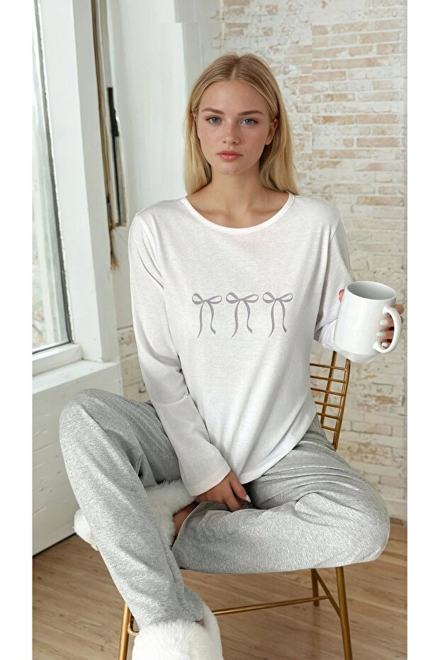 Minimal Kurdela Printed Pajama Set