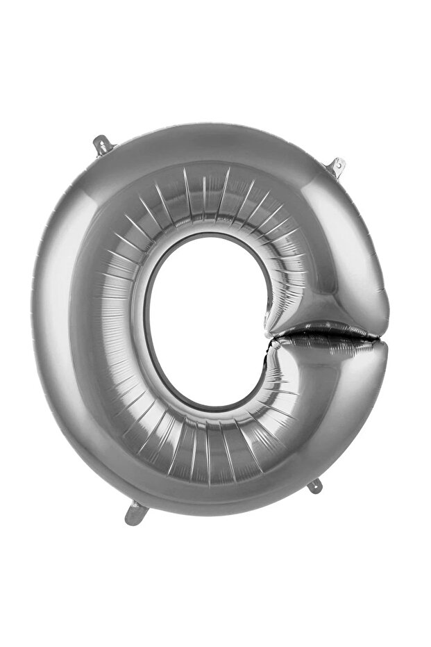 O Letter Balloon Silver All Letters Large Size 78cm