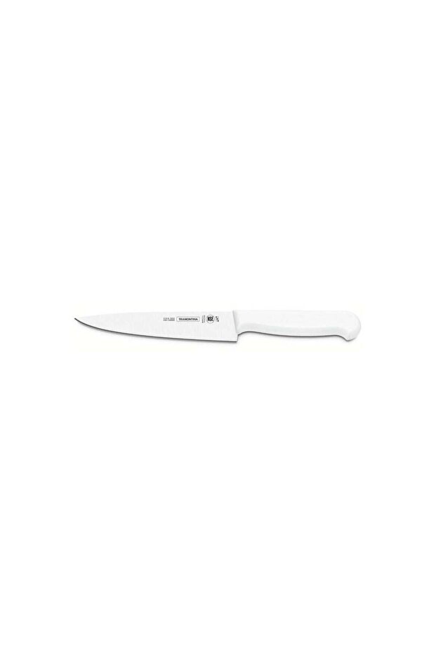 Tramontina Professional 8 Inches Meat Knife with Stainless Steel Blade and White Polypropylene Handle with Antimicrobial Protection