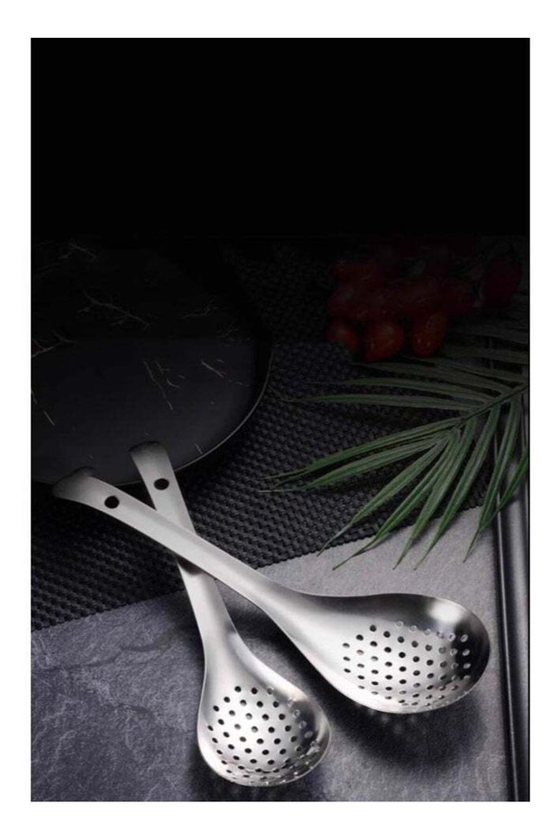 Stainless Steel Slotted Spoon|Chinese Strainer Skimmer|Long Handle Oil Filter Spoon|Hot Pot Scoop|Food-Grade 201 Stainless Steel|Heatproof Handle|3mm Hole Design