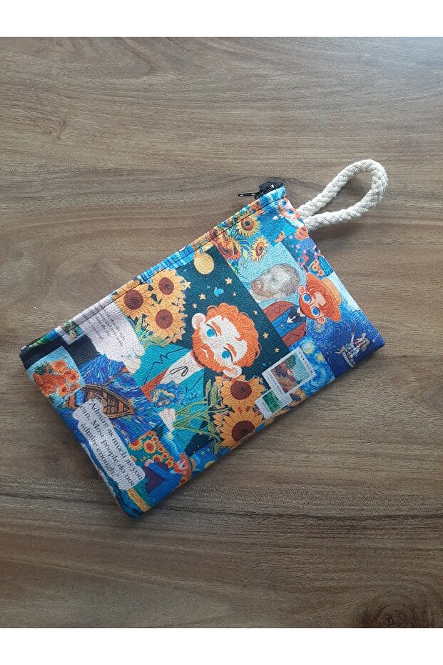 Owl Bag Van Gogh Art Design Collage Patterned Design Wallet Pen Holder Bag Organizer