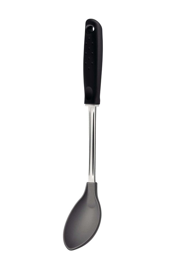 Tramontina Utilita Grey Nylon Serving Spoon with Stainless Steel Shank and Black Polypropylene Handle