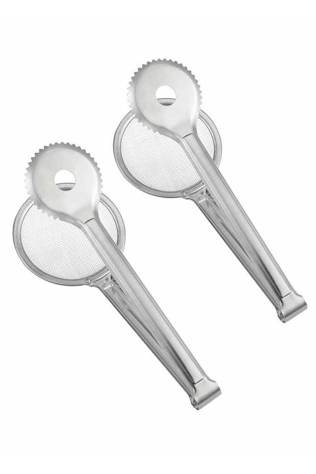 2 in 1 Stainless Steel Fine Mesh Strainer Oil Frying Filter Spoon Colander Clips Multi functional Kitchen Frying Accessories for Fried Food Salad BBQ 2 Pack