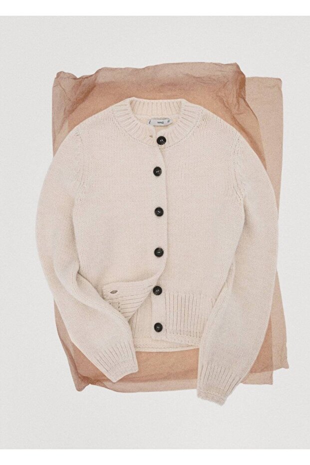 Triko düğmeli hırka - 8