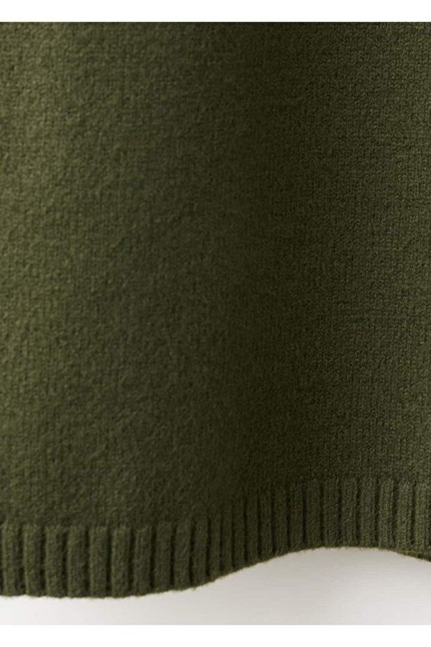 Düğmeli triko elbise - 6