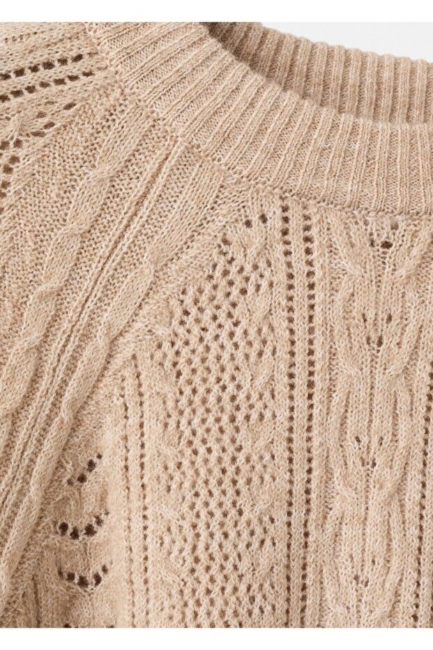 Ajur örgü kazak - 5