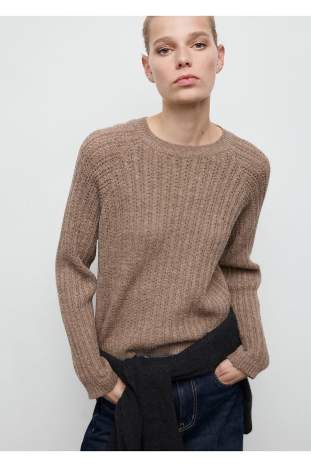 Ajur örgü kazak - 6