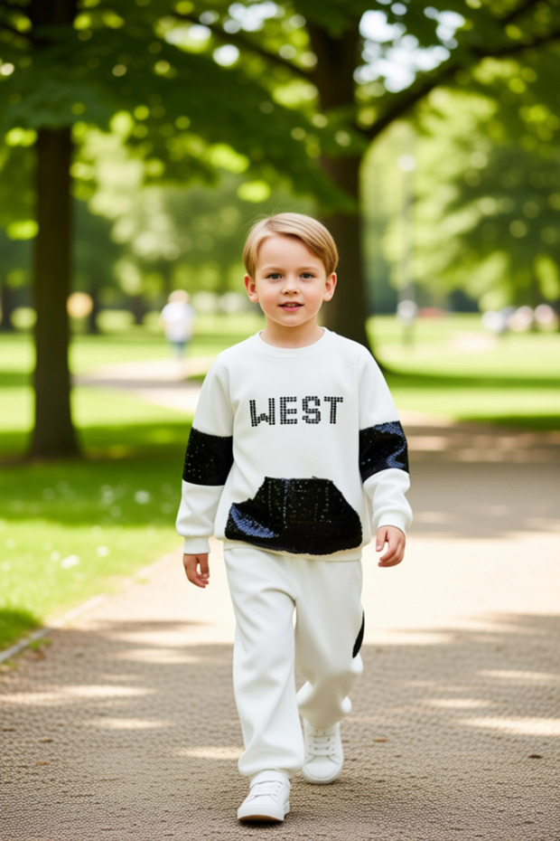 Girls' Top and Bottom Sportswear Set Stylish Detail Comfortable and Trendy Quality Stylish Comfortable Casual