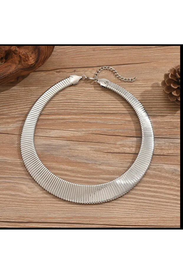 Çelik premium gümüş kolye - 2