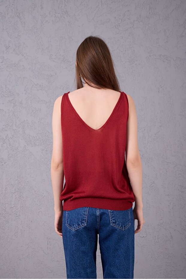 Kadın Merserize Regular Askılı Atlet Bluz - 4