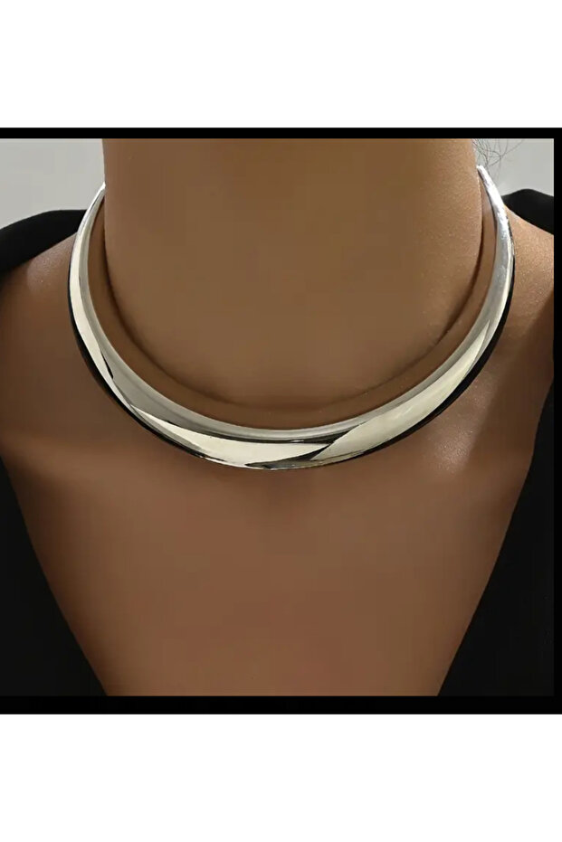 Premium gümüş çelik kolye - 1