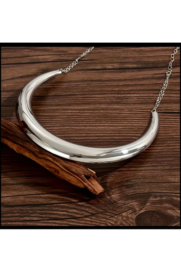 Premium gümüş çelik kolye - 2