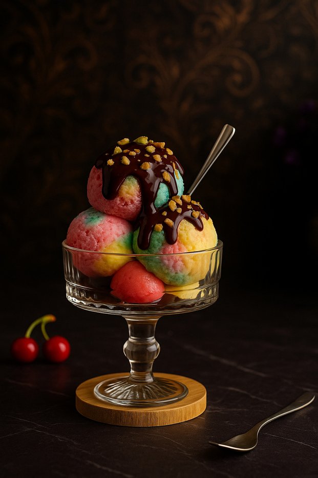 6-Piece Footed Glass Dessert Ice Cream Bowl | Stylish Presentation Holder | Magnolia Dessert and Ice Cream Serving Bowl