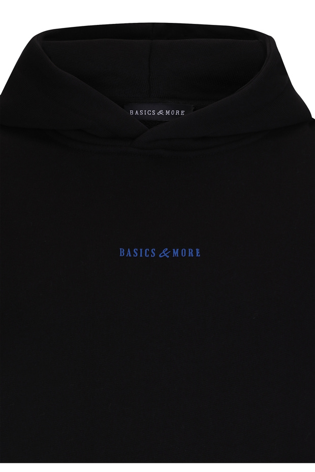 Black Basic Sweatshirt Hoodie - 2