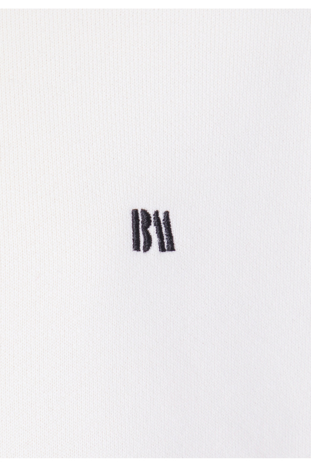 Ekru Basic Sweatshirt Hoodie - 2