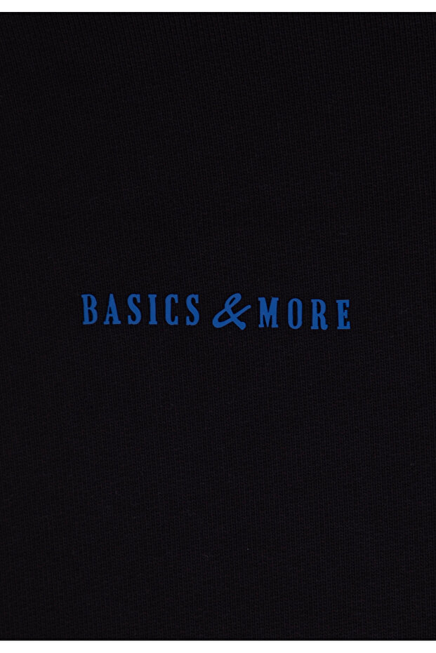 Black Basic Sweatshirt Hoodie - 3