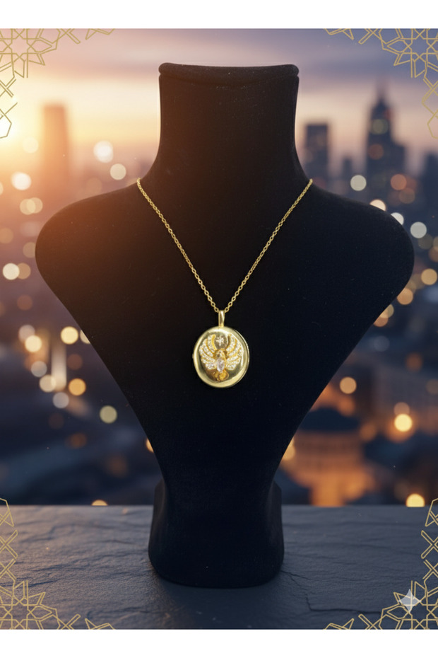 Far City Steel Alya Necklace Phoenix Openable Zircon Stone Stainless Steel Necklace
