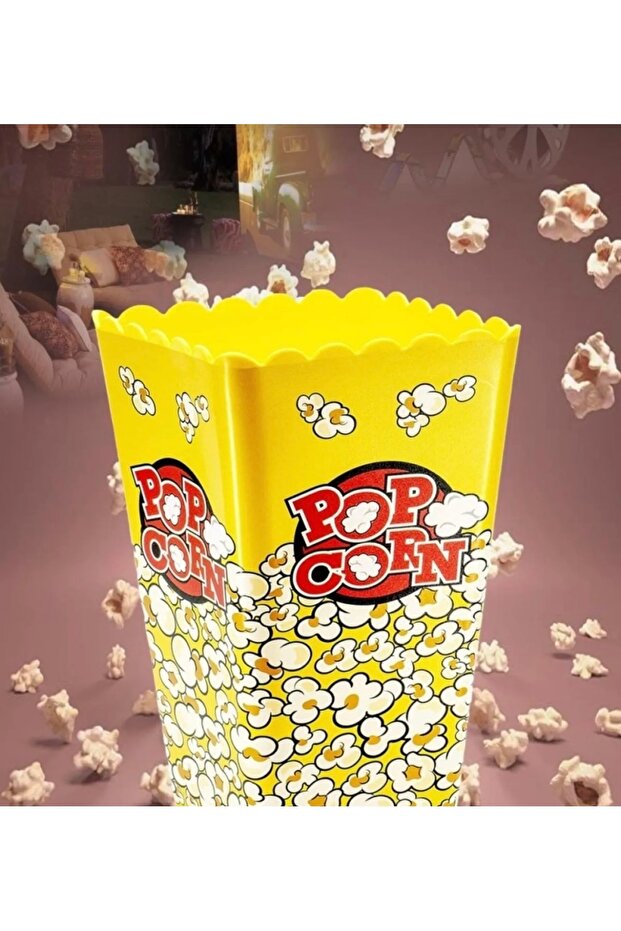 Movie Day Xi Yellow Popcorn Bucket - Snack Container Snack Bowl Chips Nutrition Container