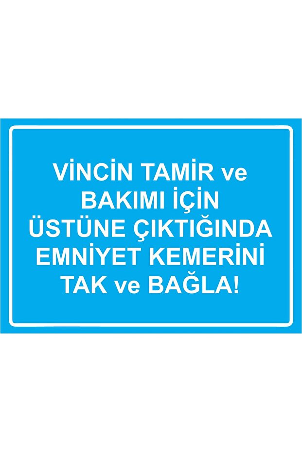 Safety Belt Isg Warning Sign When Working on It Pvc A4 21X30 cm