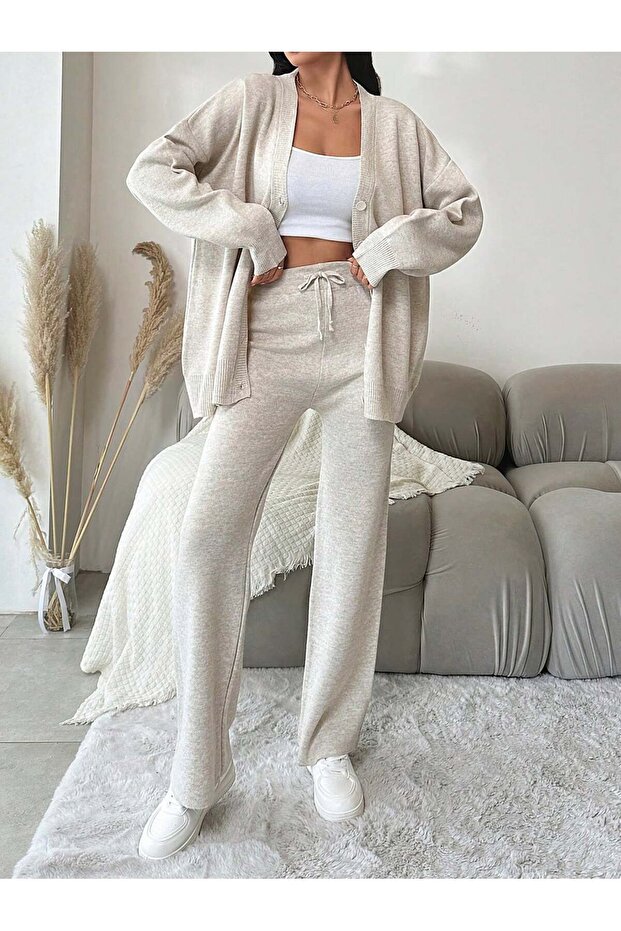 Basıc Triko Hırkalı Takım - 1