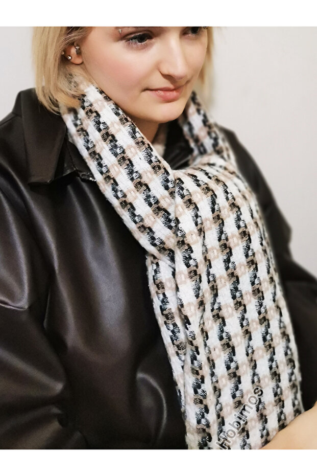 شال سميك ذو ملمس ناعم منقوش - 4