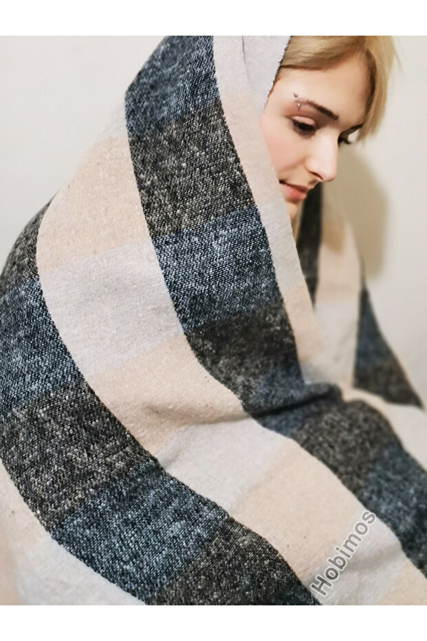 شال سميك ذو ملمس ناعم منقوش - 3