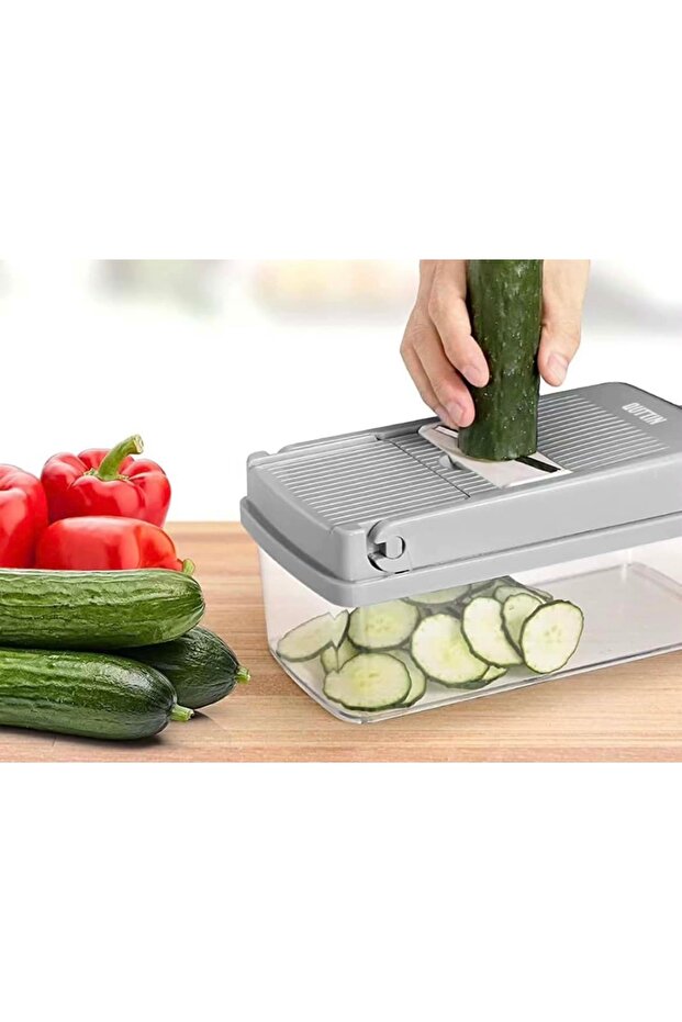 Multifunctional vegetable chopper with container - 6