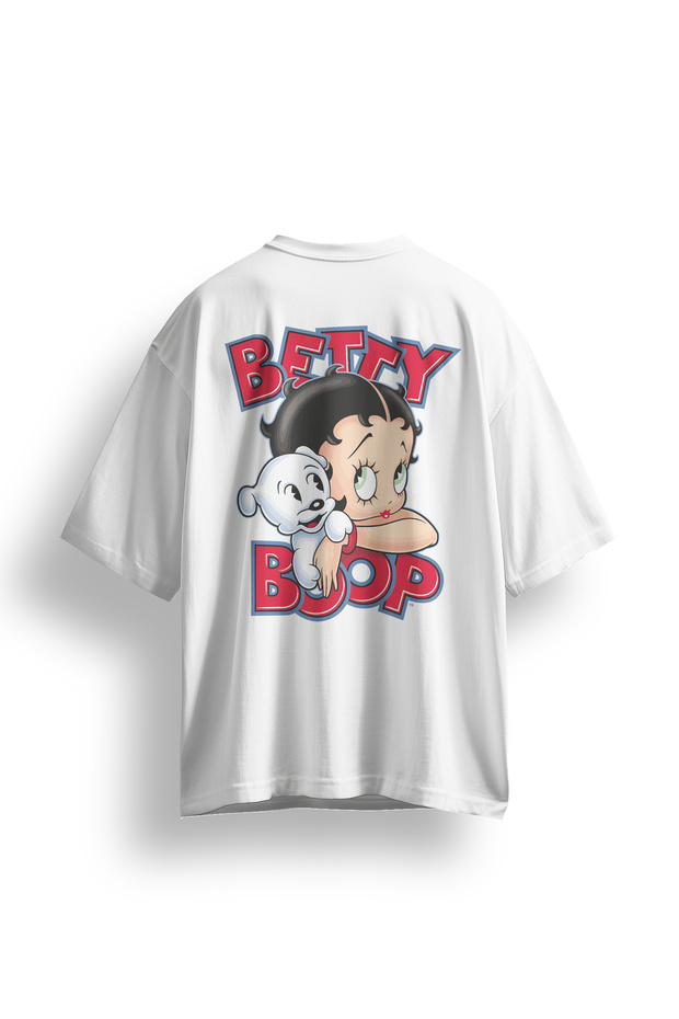 Betty Boop / Oversized Unisex T-Shirt / 95% Premium Quality Cotton / 330Gr Thick Combed Cotton
