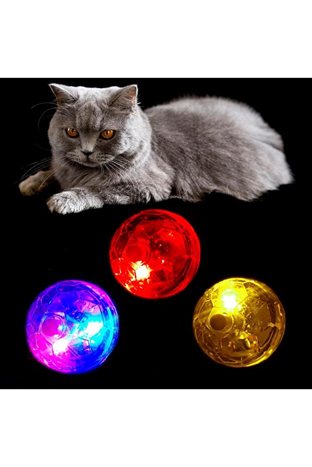 Dadanfly LED Light-Up Interactive Cat Balls (3-Pack) - 1