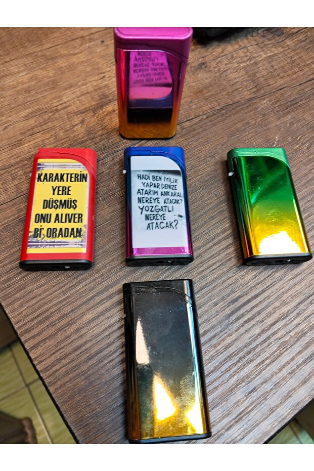 Hediyelik çakmak manyetik 5 adet set - 1