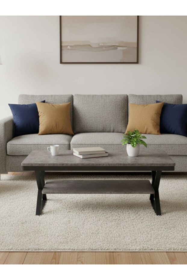 Rectangular coffee table with double-layer design (120x60 cm) - 1