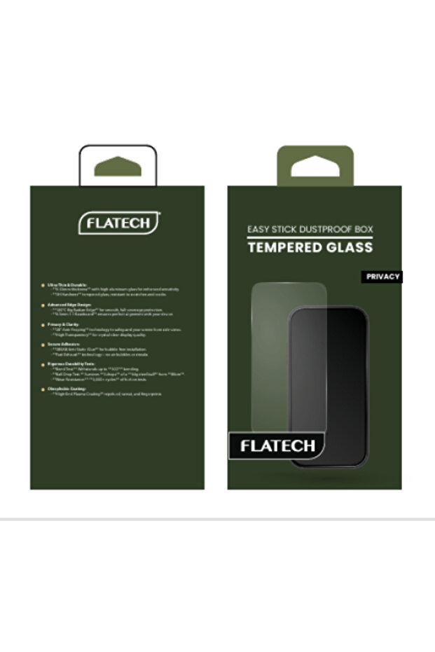 Flatik iPhone 16 Glass Screen Protector - Privacy - 3