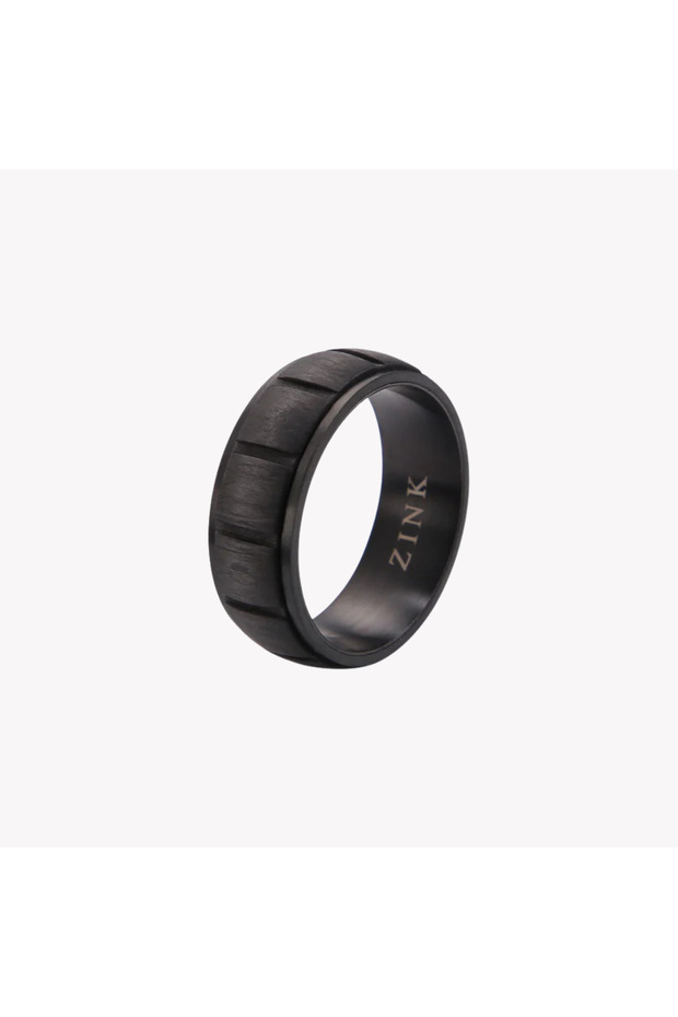 Men's Gun Stainless Steel & Carbon Fiber Ring | Zjrg028gn