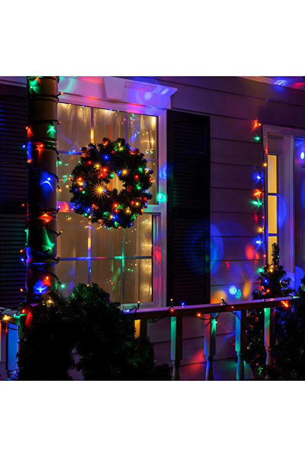 ® Set of 4 Linear LED Light Strings, 100 m Each, 8 Modes, IP44, Multicolor, 220V - 8