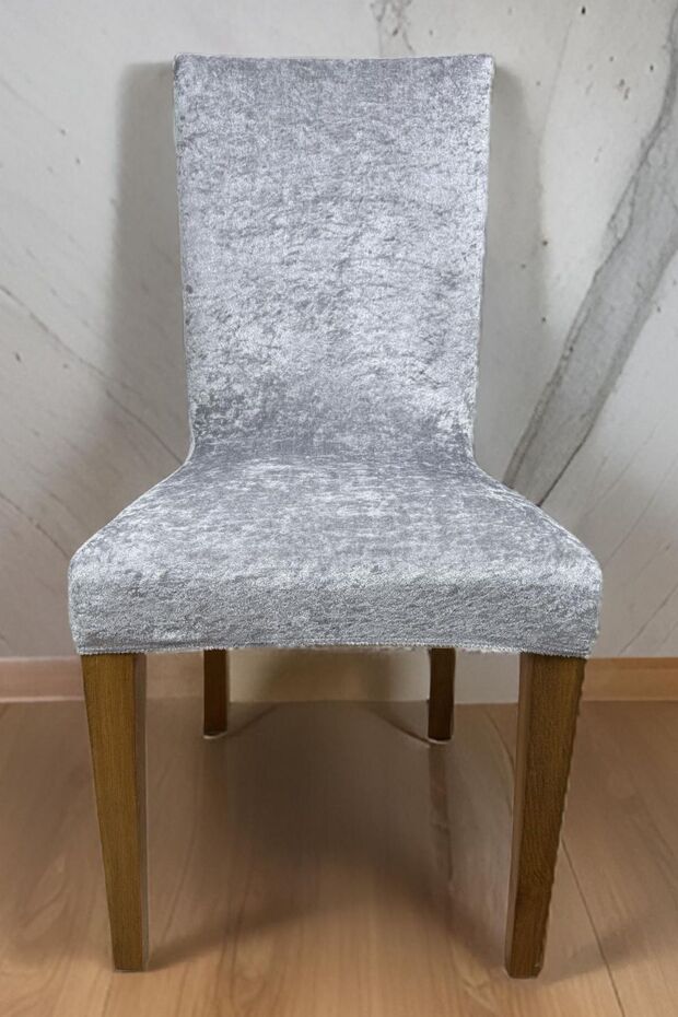 Chair Cover, Washable, Elastic, Velvet Fabric Chair Cover, 1 Piece, Gray Color