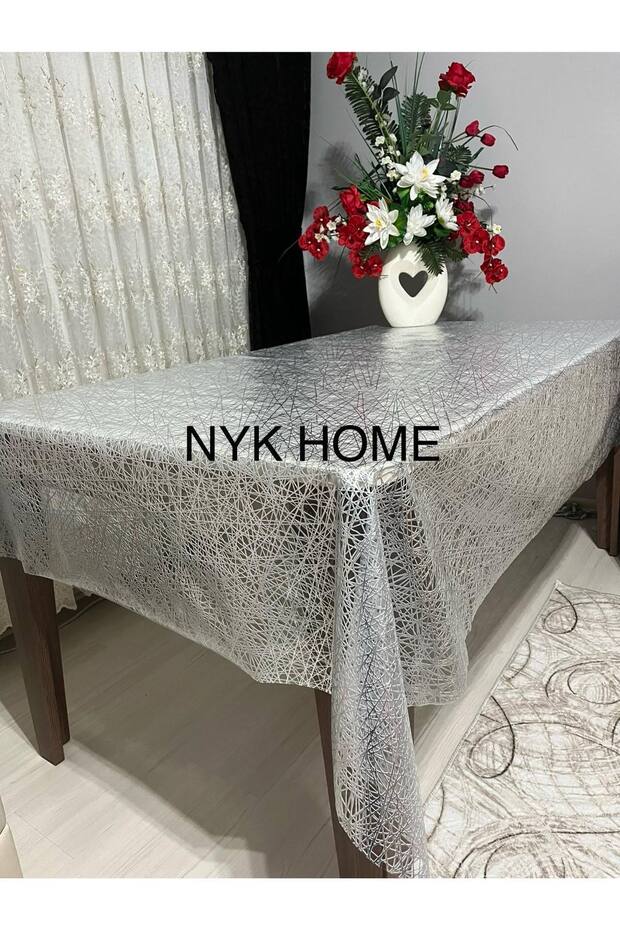 Burlap PVC Transparent Coated Luxury Oilcloth Tablecloth